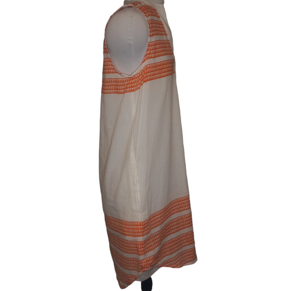 Oliphant Women's 100% Cotton V Neck Sleeveless with Pockets Shirt Dress Size S - Picture 4 of 8